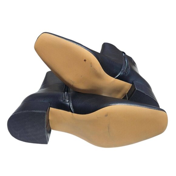 LOFT Black Seamed Square Toe Booties - Picture 7 of 8